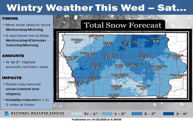 Wintry Weather This Wednesday Through Saturday