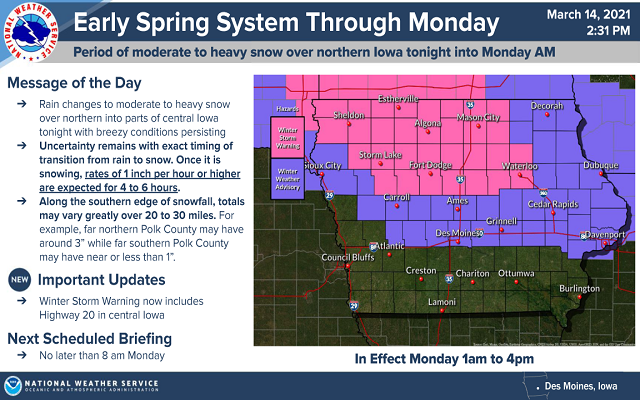 A WINTER STORM WARNING Is In Effect From Late Tonight Through Monday Afternoon