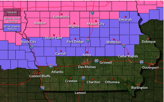 Significant Winter Storm For Northern Iowa and Southern Minnesota