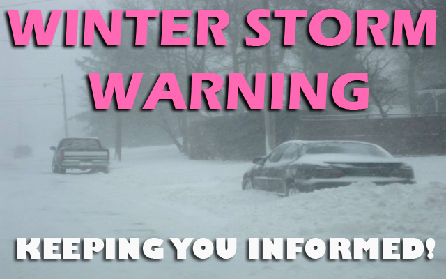❄ WINTER STORM WARNING in effect until 9 AM this morning ❄