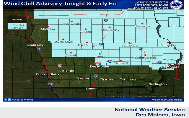🌬🥶 Wind Chill Advisory From 6:00 PM This Evening Until 9:00 AM Friday