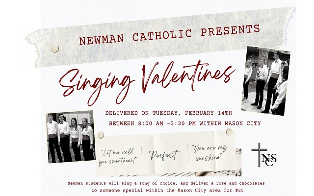 <h1 class="tribe-events-single-event-title">Newman Catholic Singing Valentines ♥</h1>